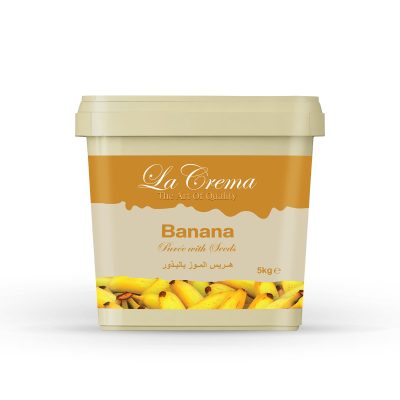 La Crema Banana Fruit Purée with Seeds (5KG)