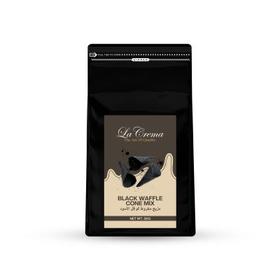 La Crema Black Waffle Cone Mix Powder (2KG)