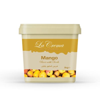 La Crema Mango Fruit Puree with Seeds (5KG)