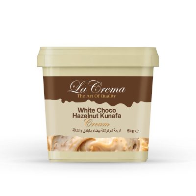 Lacrema White Chocolate Hazelnut Kunafa Cream Filling (5KG)