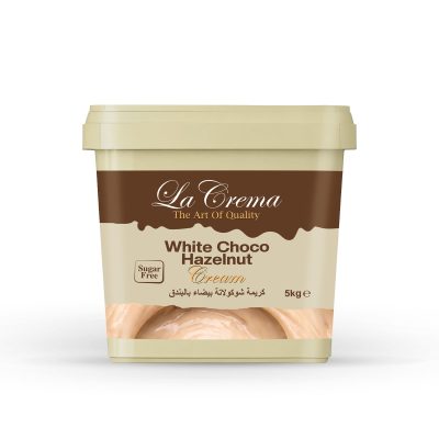 Lacrema White Chocolate Hazelnut Cream Filling Sugar Free (5KG)