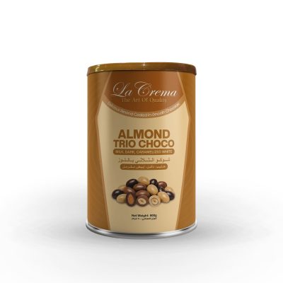 La Crema Almond Trio Choco – Milk, Dark & Caramelized White (500G)