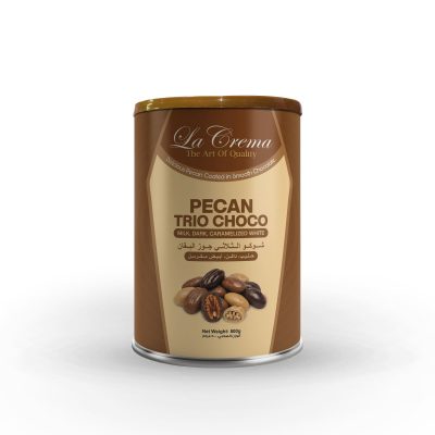 La Crema Pecan Trio Choco – Milk, Dark & Caramelized White (500G)