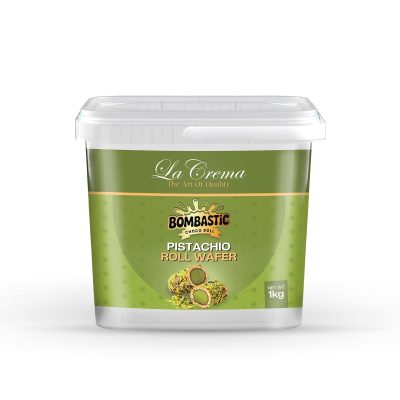 La Crema Bombastic Pistachio Choco Roll Wafer (1kg)