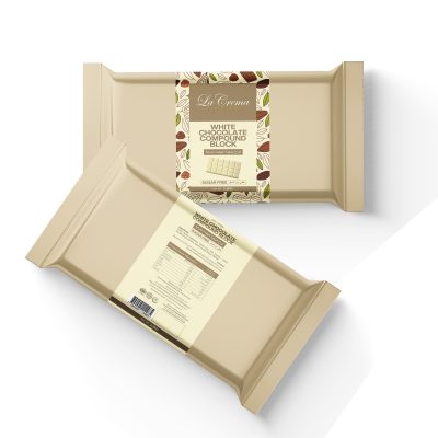 La Crema Sugar Free White Compound Chocolate Block (2.5KG)