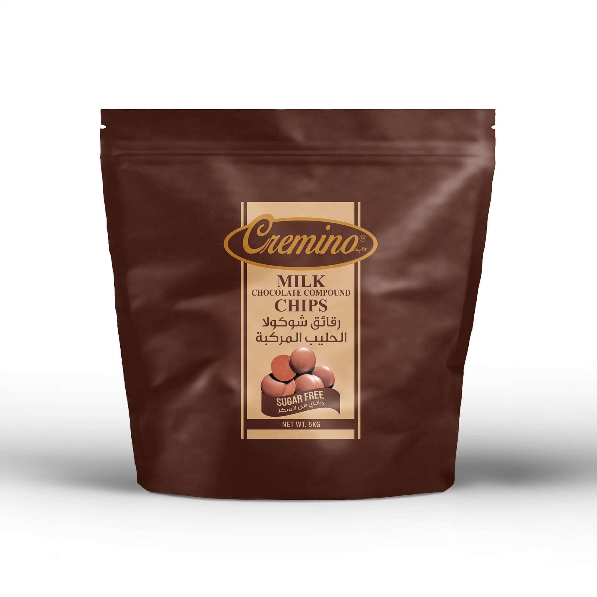 Cremino Sugar Free Milk Compound Chocolate Chips (5KG)