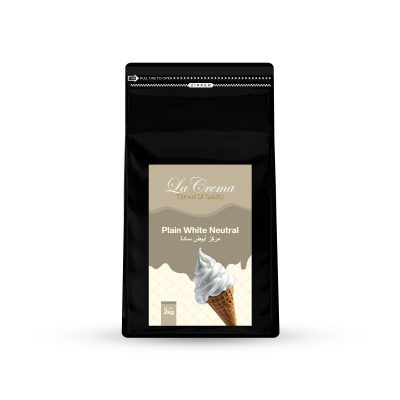 La Crema Plain White Neutral Soft Ice Cream Powder Mix (2KG)